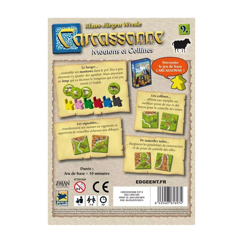 Carcassonne : Moutons et Collines (Extension)