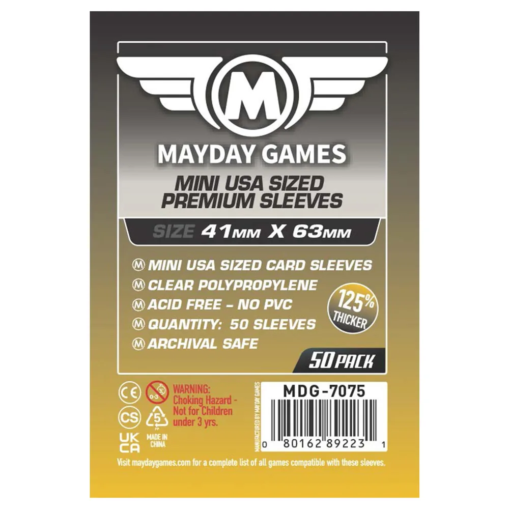 Mayday Sleeves Mini USA Premium 41x63mm - Pack de 50