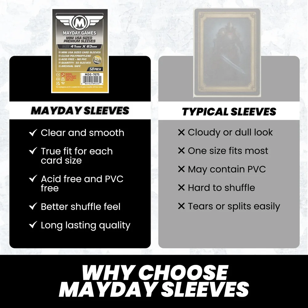 Mayday Sleeves Mini USA Premium 41x63mm - Pack de 50